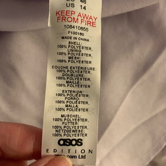 🟣Host Pick🟣 ASOS Edition oversized midaxi dress in textured mesh in lilac - Picture 5 of 5